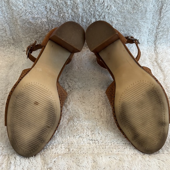 Suede Steve Madden Stack Heel with Peep Toe - Picture 8 of 16